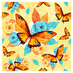 Butterfly Flowers Adhesive Vinyl Sheet - Vinyl Boutique Shop