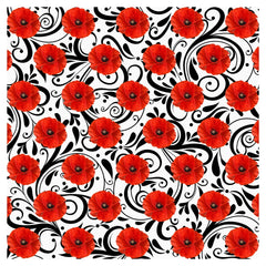 Poppy Red Flower Heat Transfer Vinyl Sheet - Vinyl Boutique Shop