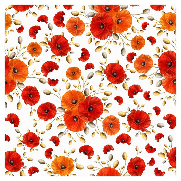 Poppy Red Flower Heat Transfer Vinyl Sheet - Vinyl Boutique Shop