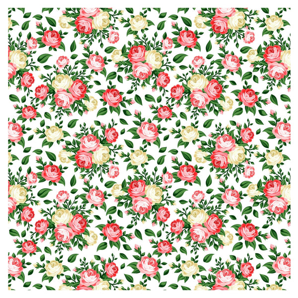 English Roses Adhesive Vinyl Sheet - Vinyl Boutique Shop