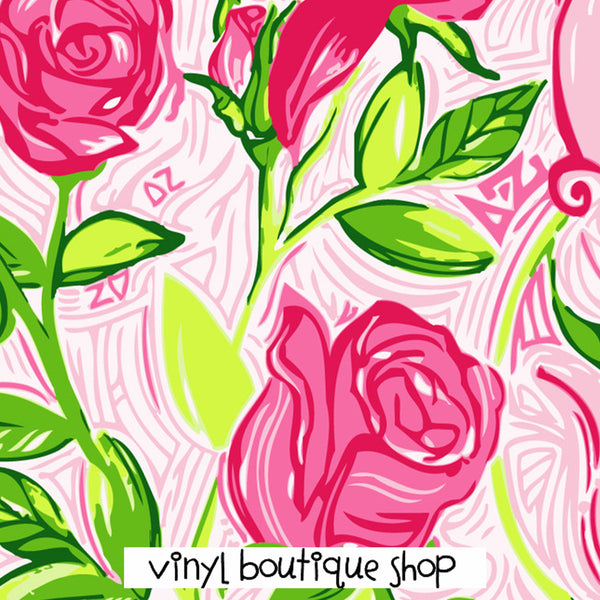 Delta Zeta Lilly Inspired Vinyl - Vinyl Boutique Shop