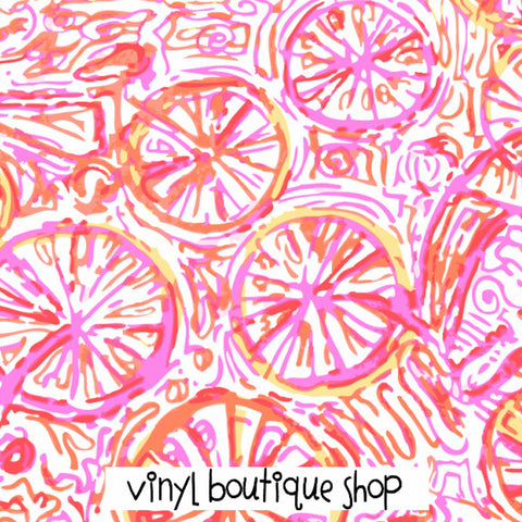  Lilly Pulitzer Inspired Patterned Vinyl Pastel Coral