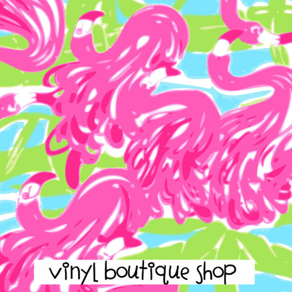 Flamingo Pink Lilly Inspired Vinyl - Vinyl Boutique Shop