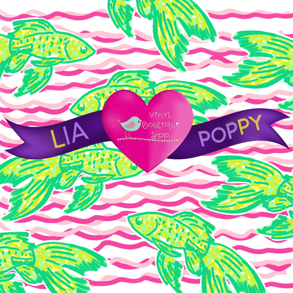 Fish Lia Poppy Vinyl Sheet LPY-70 - Vinyl Boutique Shop