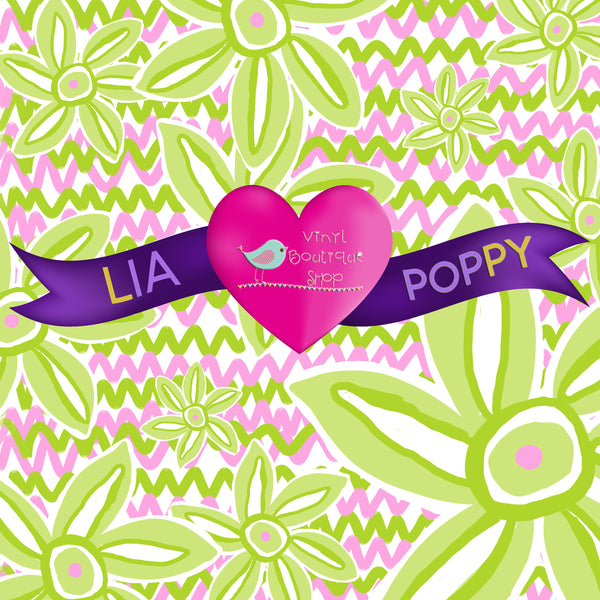 Flower Lia Poppy Vinyl Sheet LPY-119 - Vinyl Boutique Shop