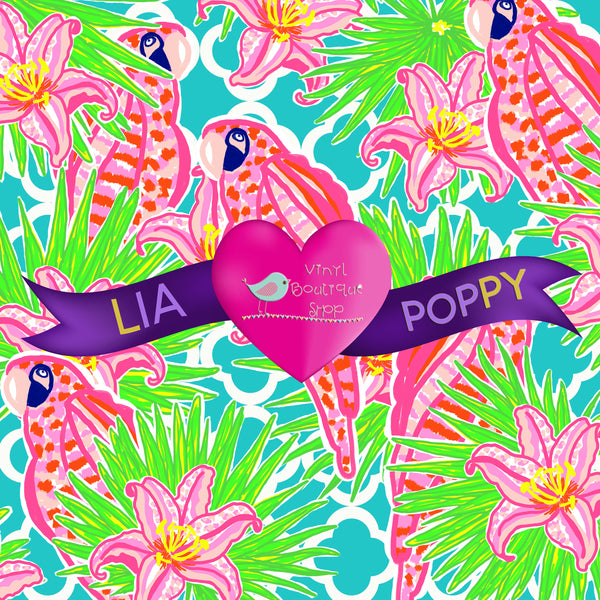 Bird Lia Poppy Vinyl Sheet LPY-138 - Vinyl Boutique Shop