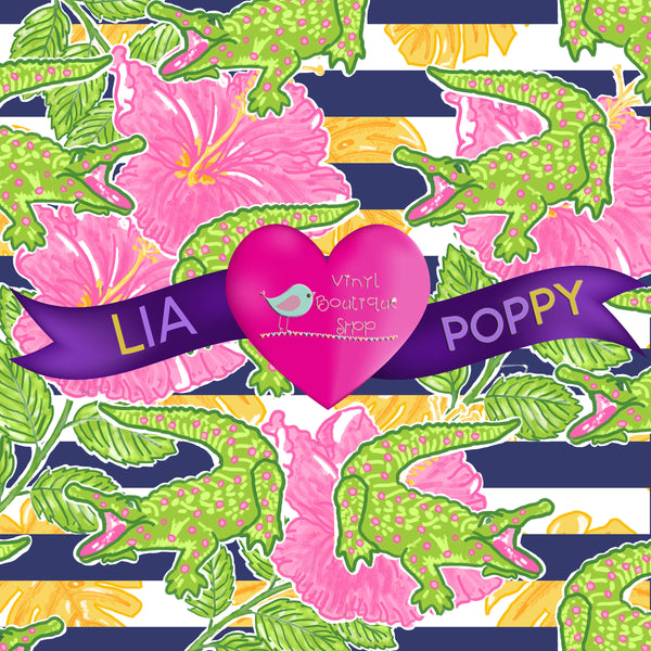 Crocodile Lia Poppy Vinyl Sheet LPY-23 - Vinyl Boutique Shop