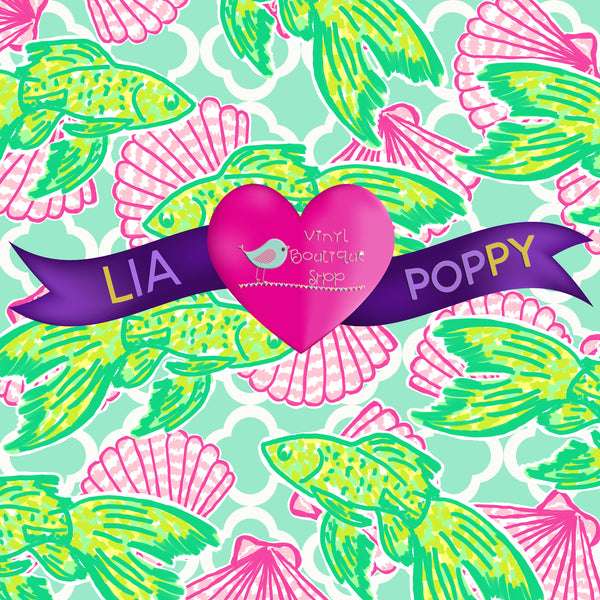 Fish Lia Poppy Vinyl Sheet LPY-74 - Vinyl Boutique Shop