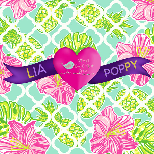 Flower Lia Poppy Vinyl Sheet LPY-124 - Vinyl Boutique Shop