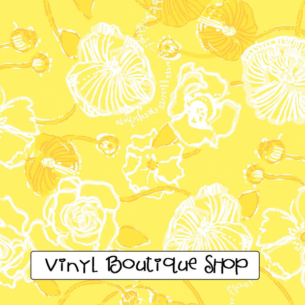 Dahlia Yellow Lilly Inspired Vinyl - Vinyl Boutique Shop