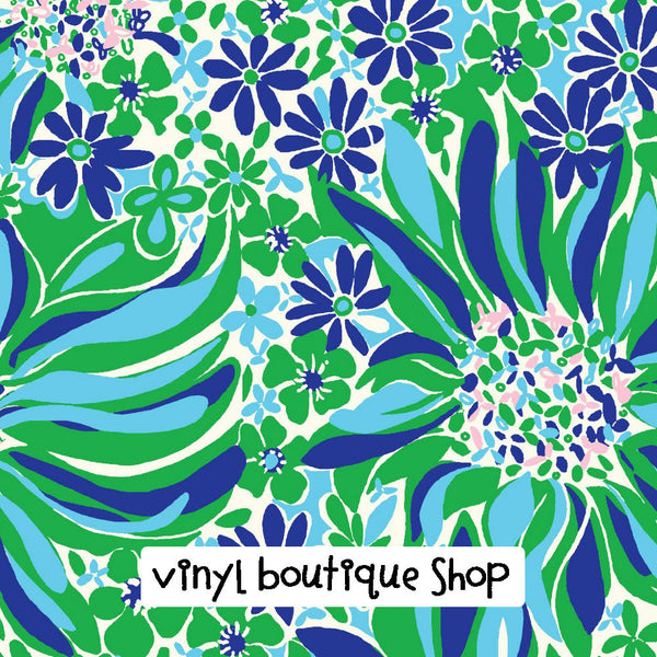 Flowey Flowers Big Green Blue Lilly Inspired Vinyl - Vinyl Boutique Shop